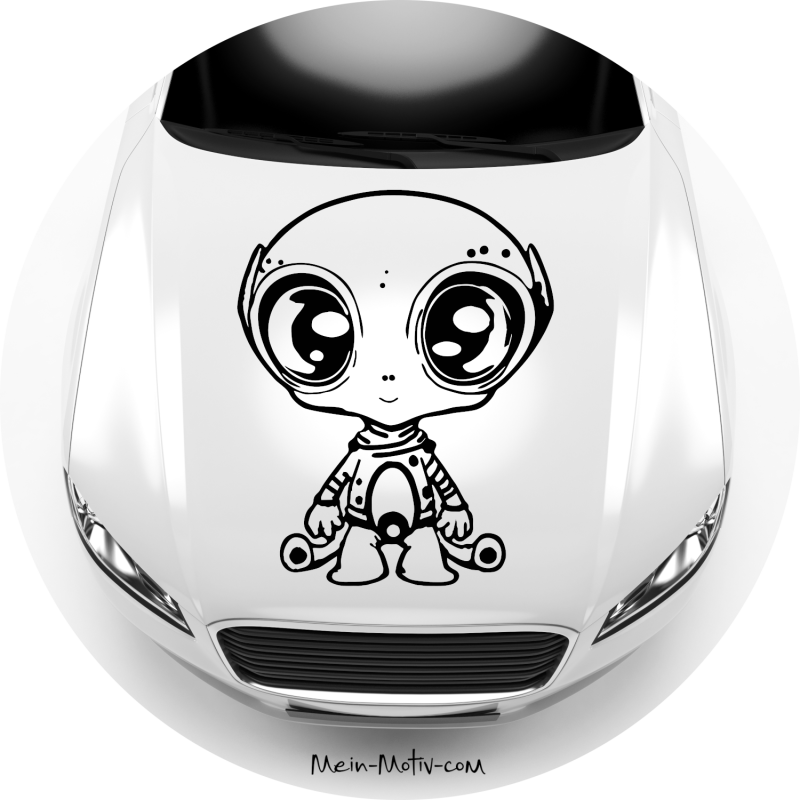 Preview: Aufkleber 46222 Alien Cartoonstyle